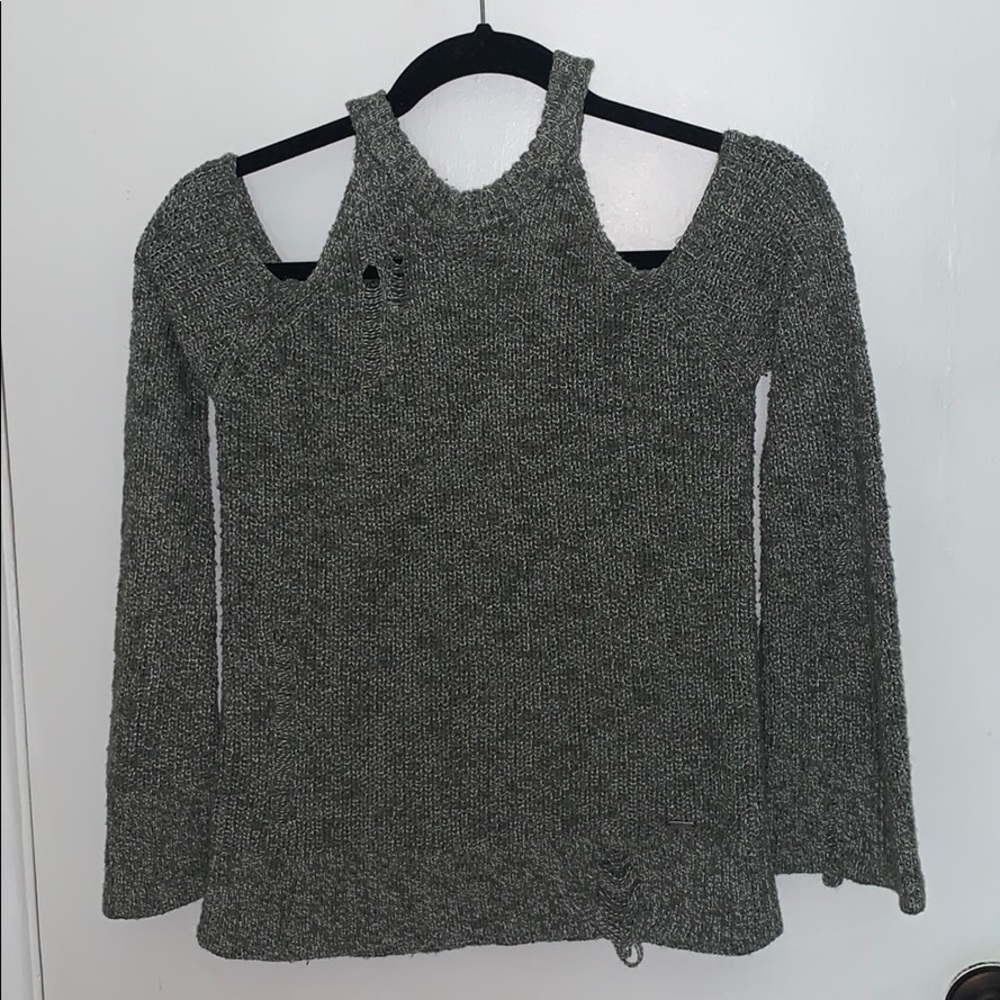Hollister dark green knit sweater